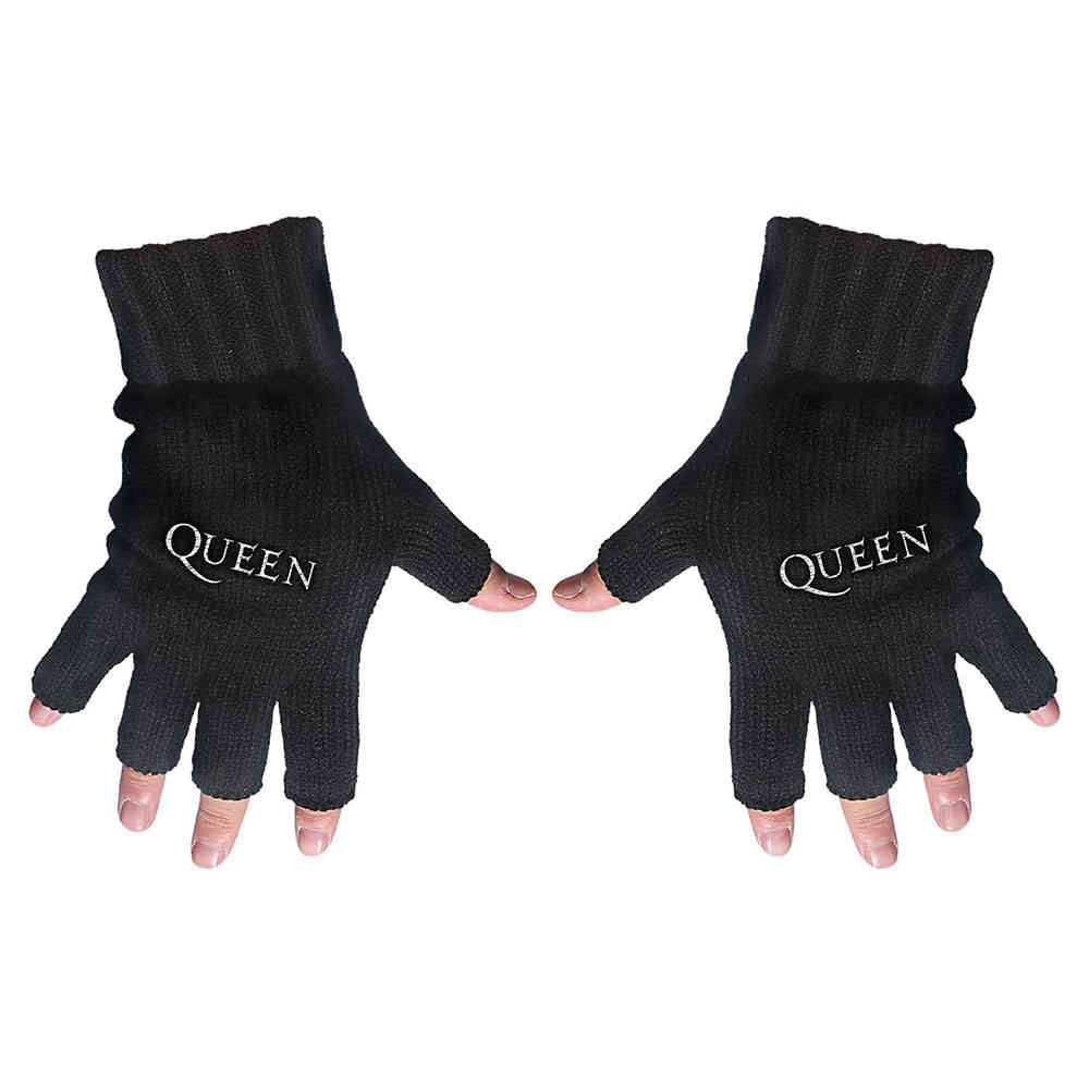 Queen - Logo Fingerless gloves - Black